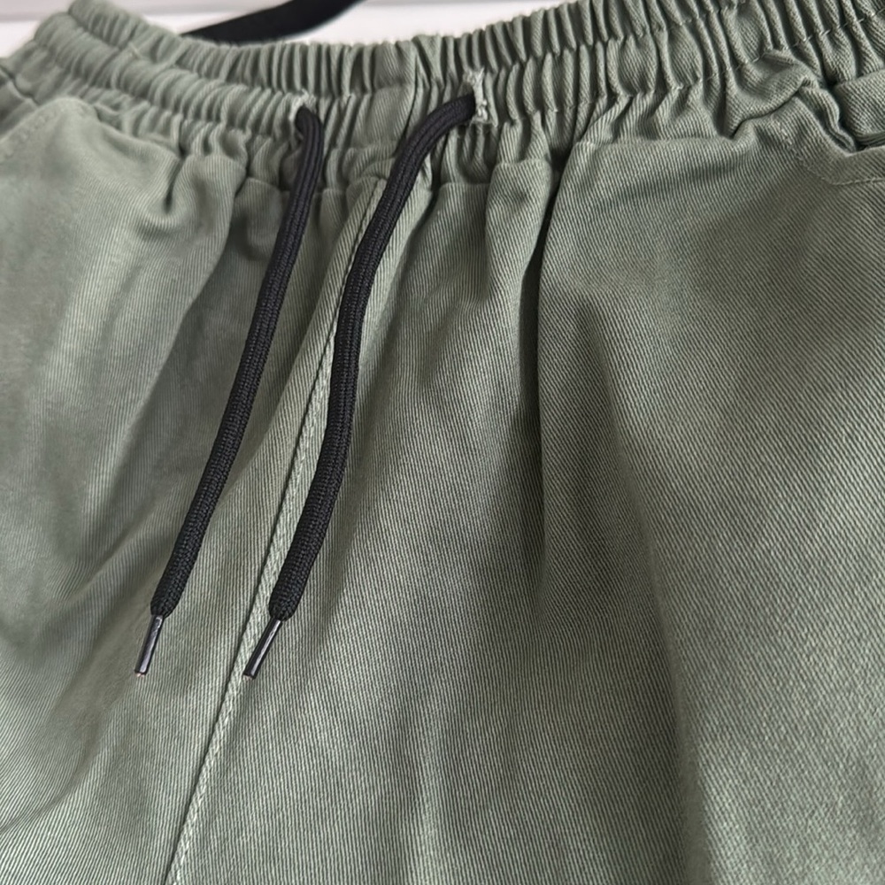 Women’s Green Cargo Pants Size S - Elastic Waist - Casual Utility Style - Picture 7 of 12